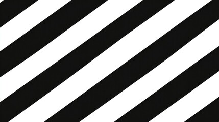 A seamless striped pattern with bold, diagonal stripes in alternating black and white, creating a modern and striking design