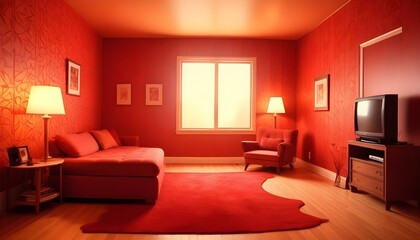 Fototapeta premium Photo interior modern design room 3d illustration;