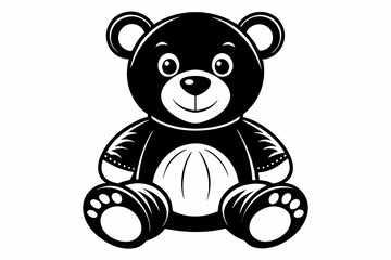 teddy bear silhouette vector illustration