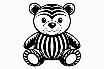 teddy bear silhouette vector illustration