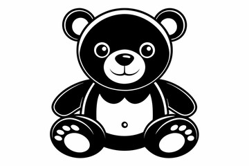 teddy bear silhouette vector illustration