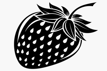 strawberry silhouette vector illustration