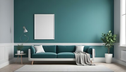 Photo interior modern design room 3d illustration;