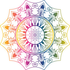 Mandala Pattern Designs, gradient color mandala, abstract mandala, Mandala Line Illustration