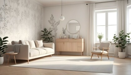 Photo interior modern design room 3d illustration;