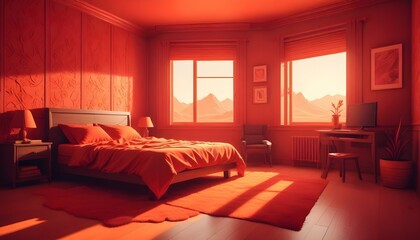 Photo interior modern design room 3d illustration;