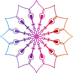 Mandala Pattern Designs, gradient color mandala, abstract mandala, Mandala Line Illustration