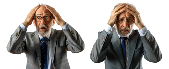 The man held his head
