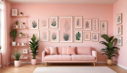 Photo interior modern design room 3d illustration;