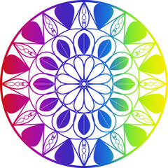 Mandala Pattern Designs, gradient color mandala, abstract mandala, Mandala Line Illustration