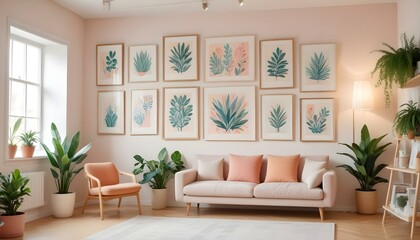 Photo interior modern design room 3d illustration;