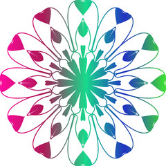 Fototapeta premium Mandala Pattern Designs, gradient color mandala, abstract mandala, Mandala Line Illustration