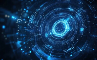 Obraz premium Abstract Blue Technology Background