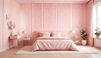 Photo interior modern design room 3d illustration;