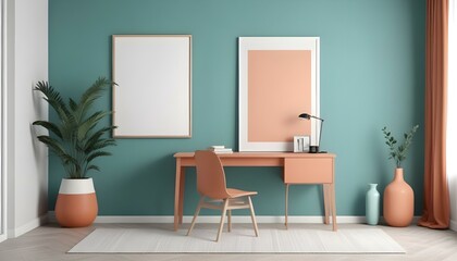 Photo interior modern design room 3d illustration;