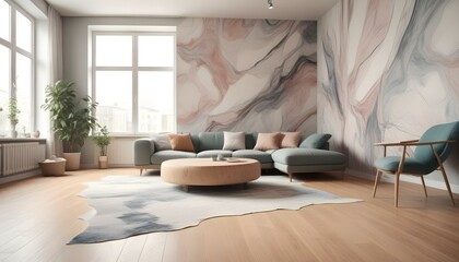 Photo interior modern design room 3d illustration;