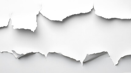 Fototapeta premium Torn White Paper Background Texture