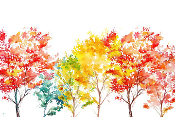 Obraz premium PNG Blooming autumn trees backgrounds outdoors nature.