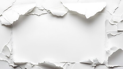 Obraz premium Torn White Paper Background Texture