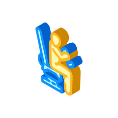 seated arm curls dumbbells pregnant fitness isometric icon vector. seated arm curls dumbbells pregnant fitness sign. isolated symbol illustration