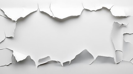 Naklejka premium Torn White Paper Background Texture