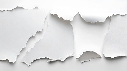 Torn White Paper Background Texture