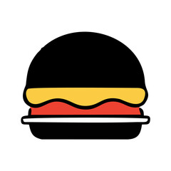hamburger on a white Ra l