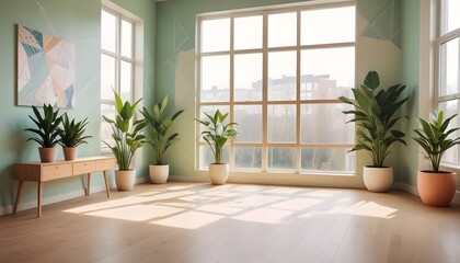 Photo interior modern design room 3d illustration;