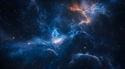 Cosmic Nebula a Symphony of Light and Darkness