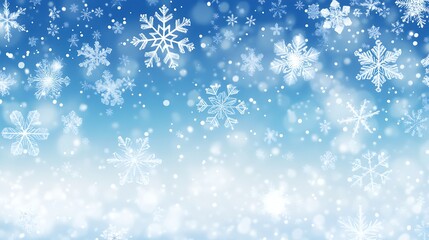 Winter Wonderland: A Beautiful Snowy Background with Falling Snowflakes