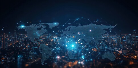 Fototapeta premium Global Network Connection