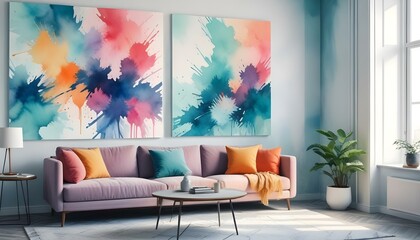 Photo interior modern design room 3d illustration;