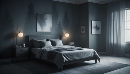 Photo interior modern design room 3d illustration;