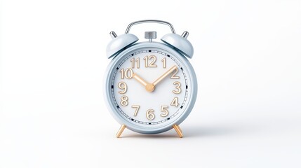 Fototapeta premium A stylish vintage alarm clock in blue and gold, perfect for enhancing your home decor and keeping track of time.