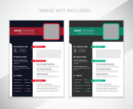 Professional elegant resume cv template design