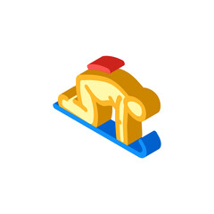 gentle pelvic rocking pregnant fitness isometric icon vector. gentle pelvic rocking pregnant fitness sign. isolated symbol illustration