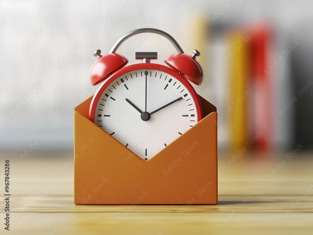 Poster efficiency and time sensitivity in email communication an email icon with a stopwatch