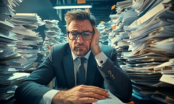 Overwhelmed Businessman