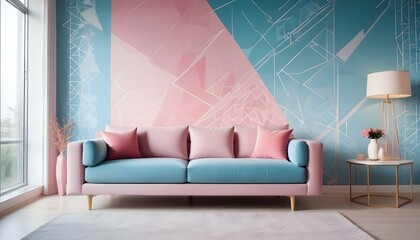 Photo interior modern design room 3d illustration;