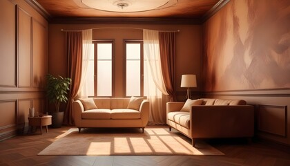 Photo interior modern design room 3d illustration;