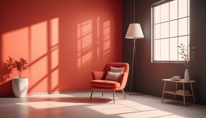 Photo interior modern design room 3d illustration;