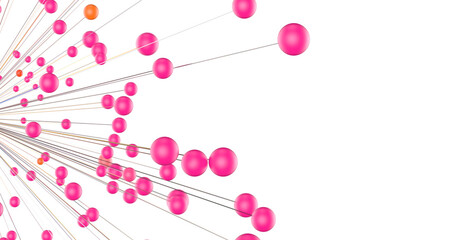 Abstract digital background of points and lines. Glowing plexus. Big data. Network or connection.