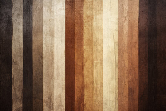 Vertical gradient stripes in earth tones, transitioning from rich brown to soft tan, with a textured, rough surface that adds depth and warmth to the design.