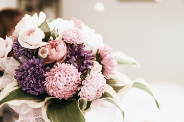 bouquet of pink flowers