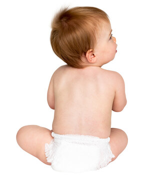 recommend clip art: Baby in diaper png sticker, transparent background