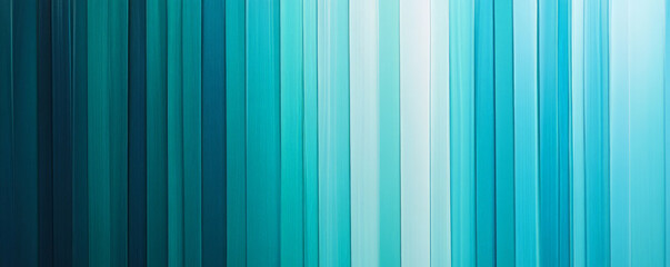 Obraz premium Vertical gradient stripes in shades of teal and turquoise, with a soft, satin-like texture that transitions smoothly from one shade to the next.
