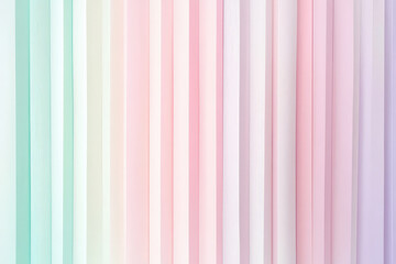 Obraz premium Vertical gradient stripes in soft, pastel colors, blending from light pink to mint green, with a smooth satin texture that adds a gentle touch.