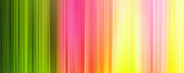 Obraz premium Vertical gradient stripes in vibrant tropical colors, transitioning from lime green to hot pink, with a glossy, smooth surface that enhances the vividness.
