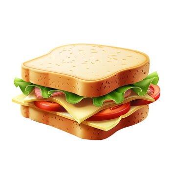 recommend clip art: sandwich in transparent background