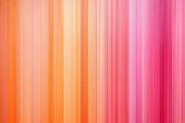 Obraz premium Vertical gradient stripes in warm, sunset colors, transitioning from orange to pink, with a smooth, glossy texture that reflects soft light.
